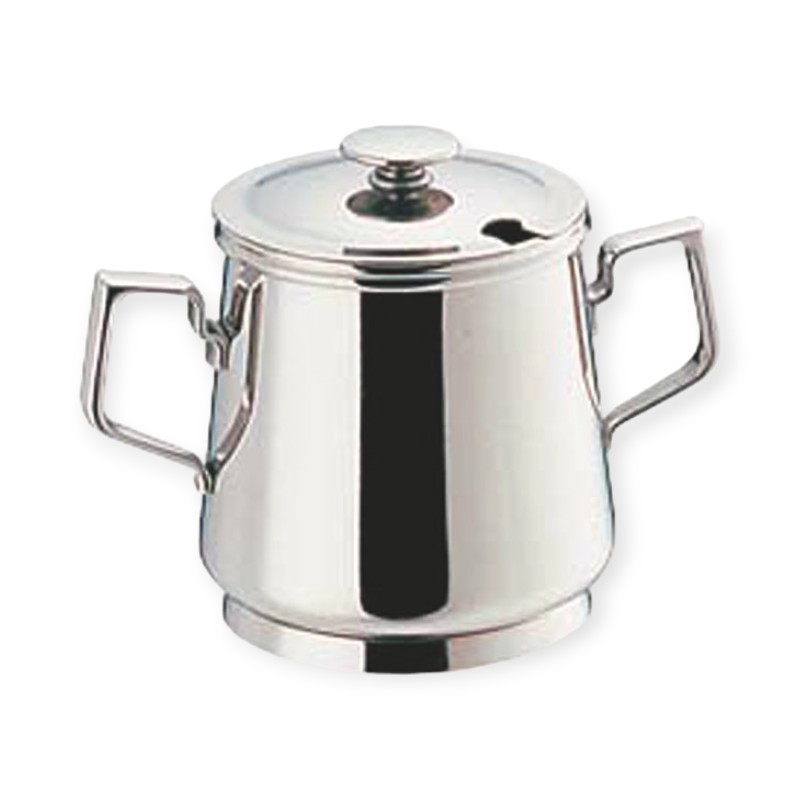 コーヒー・お茶用品 SW 18-8C型シュガーポット 取手蓋ナシ 7人用 410cc