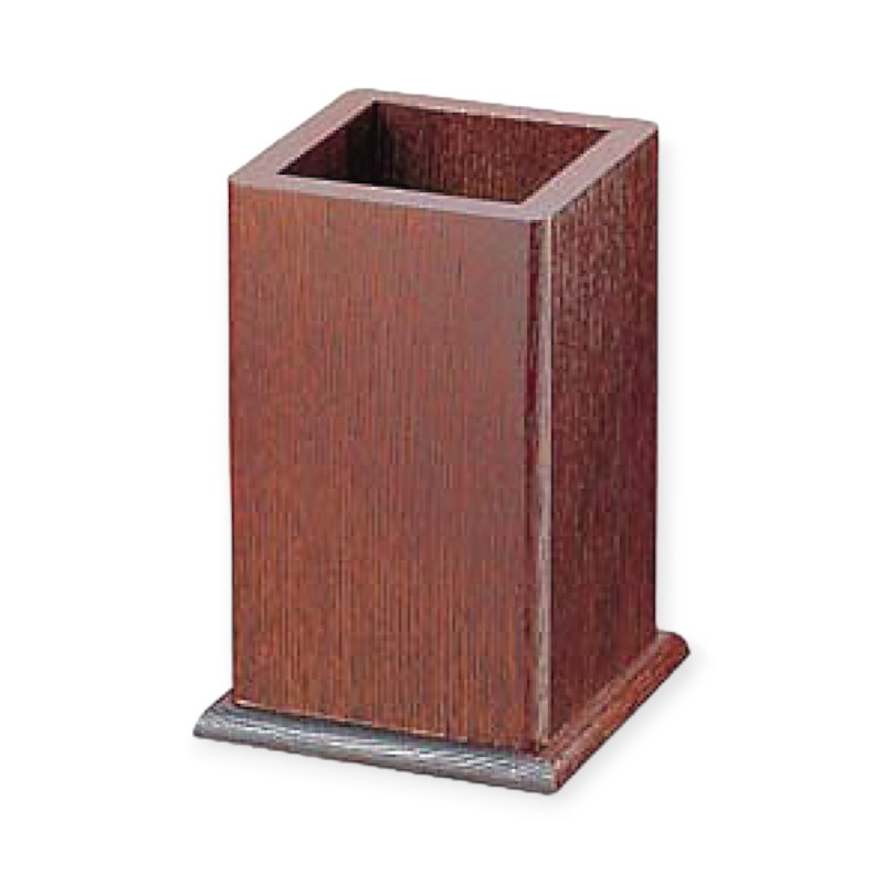 卓上用品 木製角型箸立(ハイブラウン)
