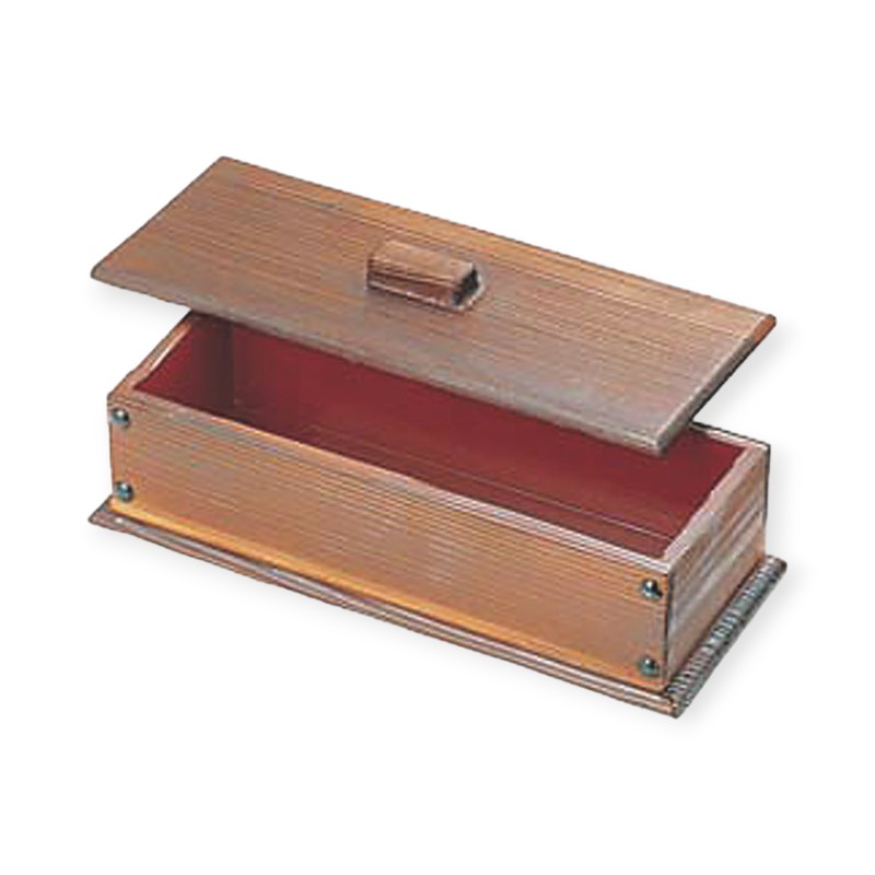 卓上用品 ネズコ(焼杉)箸箱(内朱)N-23
