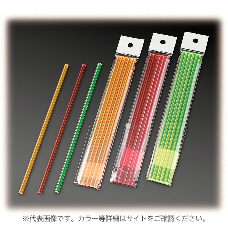 バー用品 シンビ M-52 蛍光マドラー(六角型)グリーン 5本セット