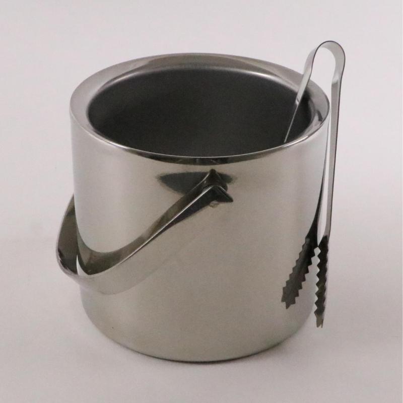 バー用品 スリーアロー 18-8二重アイスペール(トング付)