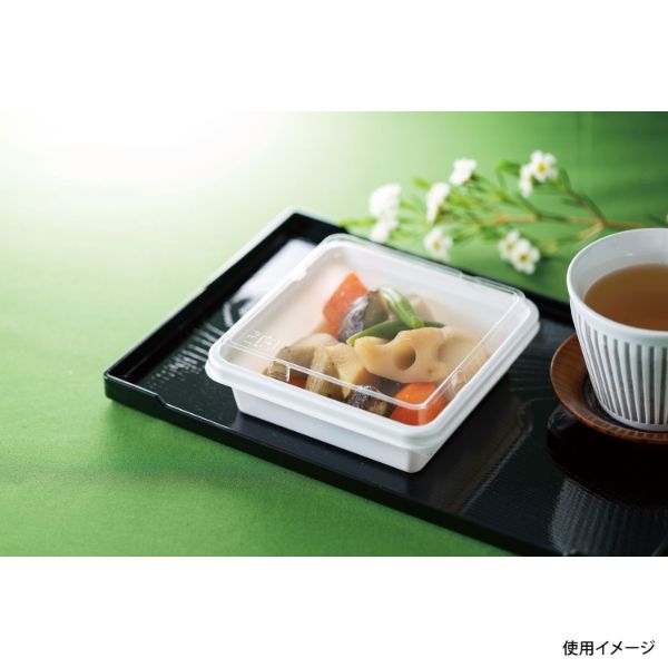 軽食容器 スーパーレンジ K角 111 白 スミ