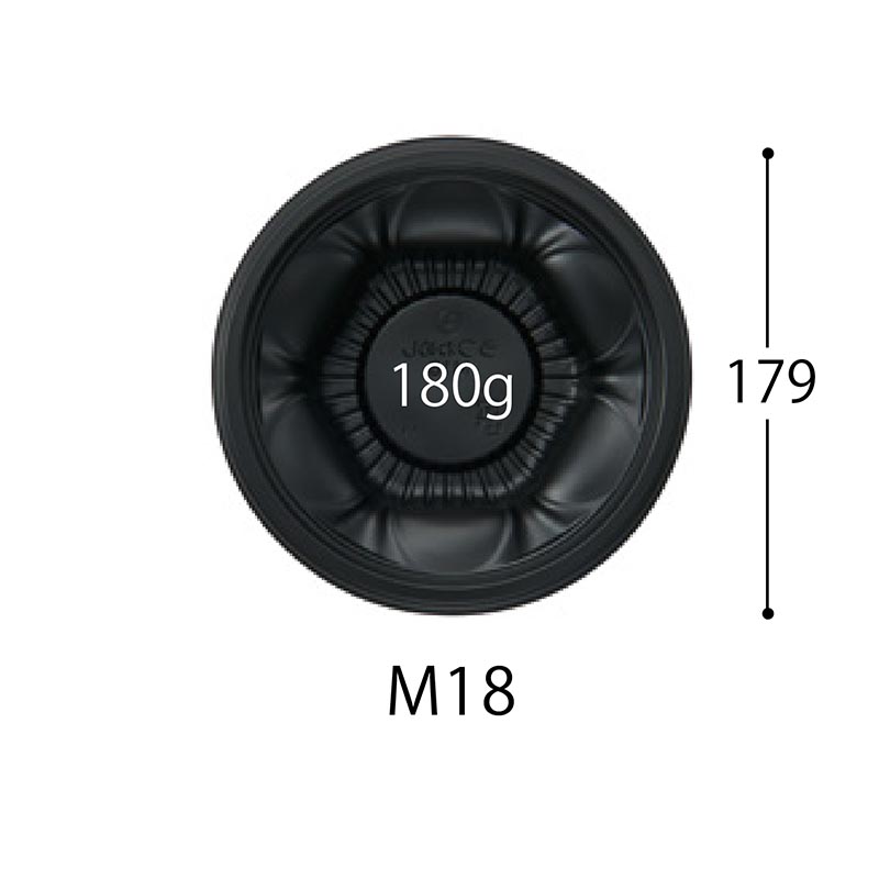 どんぶり容器 CT うつわめし M18 かのかR-BK 身 中央化学