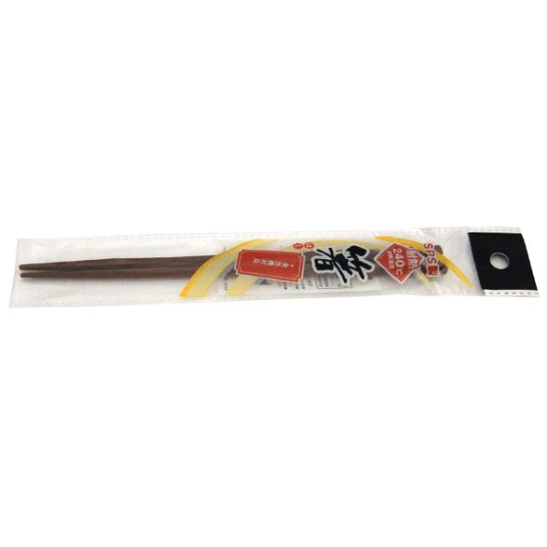 SPS箸 手彫り風 茶 22.5cm マイン