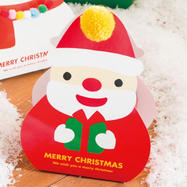 クリスマスダイカットボックス-ミニサンタ(20枚)