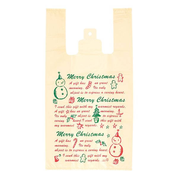 レジ袋 クリスマススノーパーティー レジ袋-M(100枚) ヘッズ
