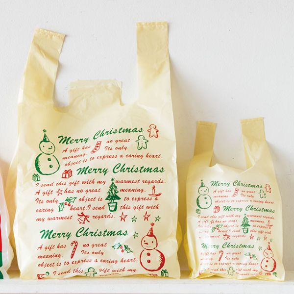 レジ袋 クリスマススノーパーティー レジ袋-M(100枚) ヘッズ
