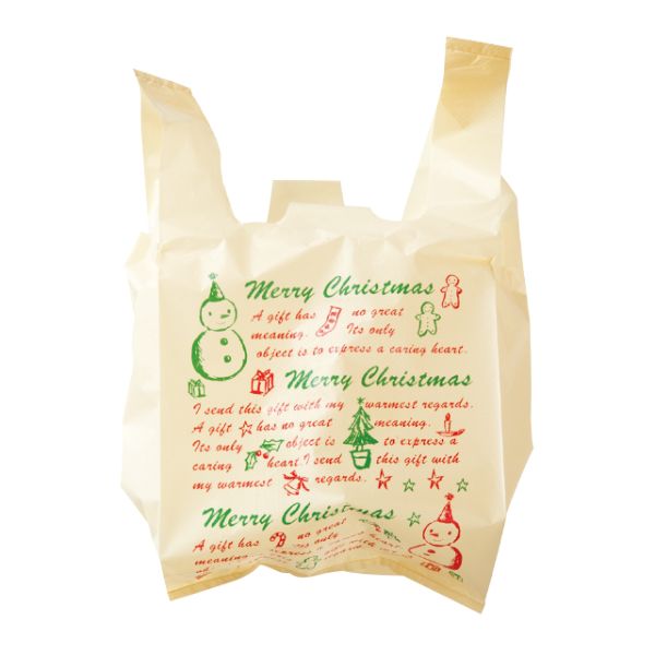 レジ袋 クリスマススノーパーティー レジ袋-M(100枚) ヘッズ