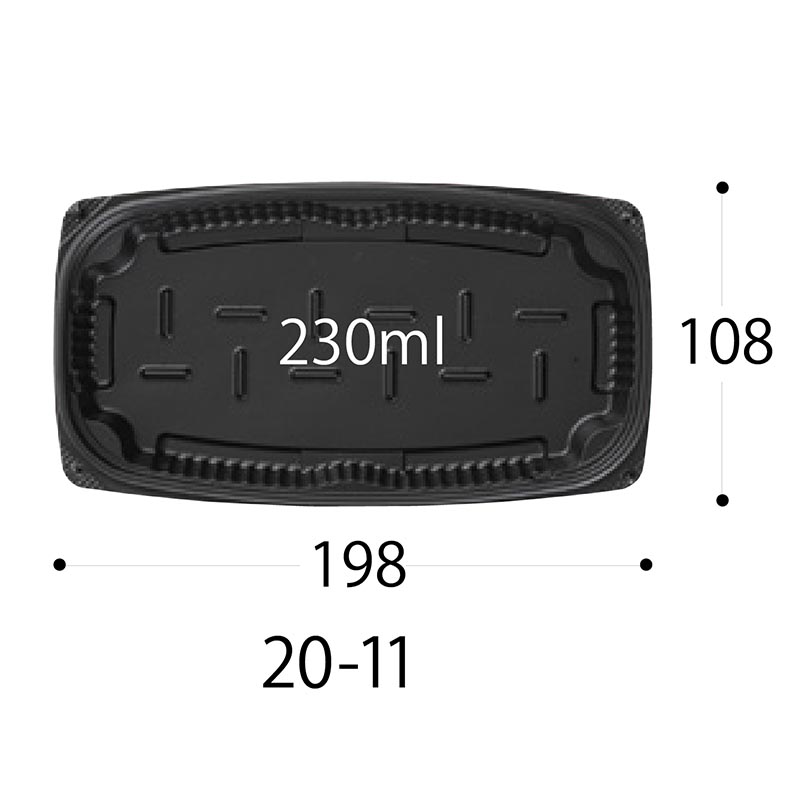 惣菜容器 CT デリモア 20-11 BK 身 中央化学