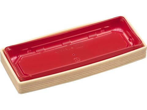 寿司容器 WUS-M1中 本体 柾目赤 エフピコ