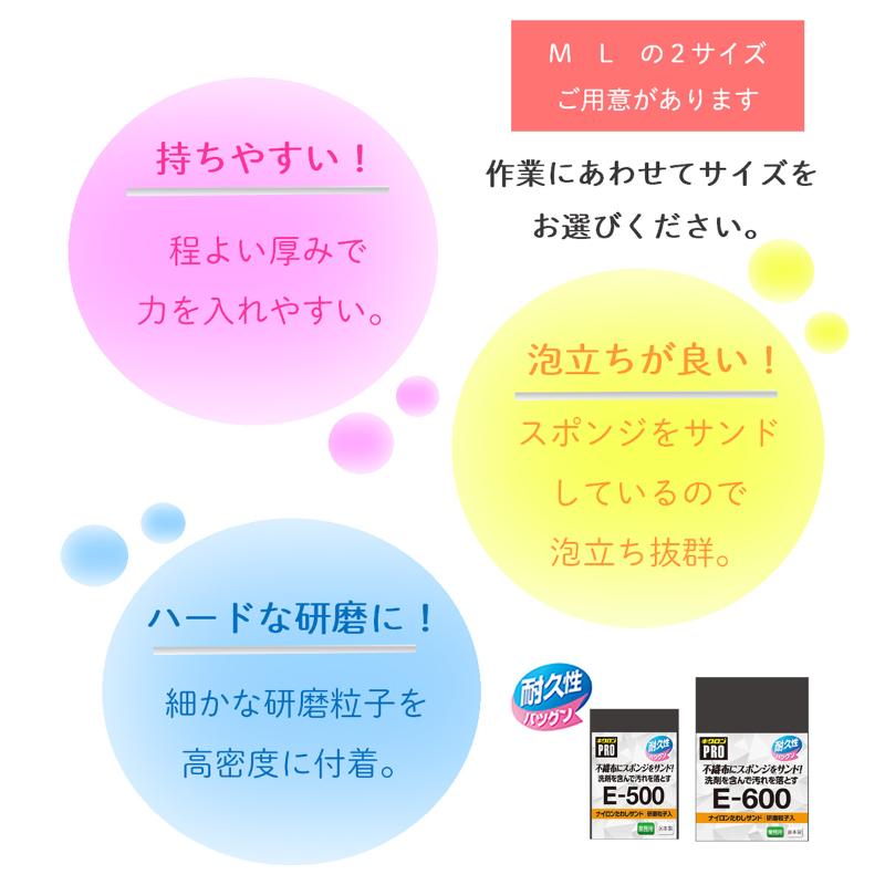 スポンジプロ E500 たわし サンド M キクロン