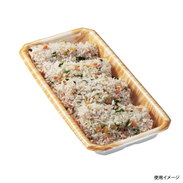 発泡トレー DAT22-10 木肌OR 中央化学