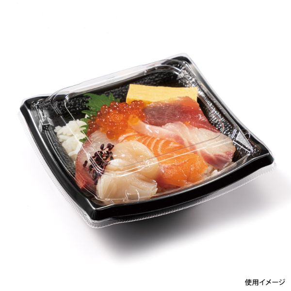 丼容器 リスパック バイオデリカ まな皿丼 25B K-黒 本体