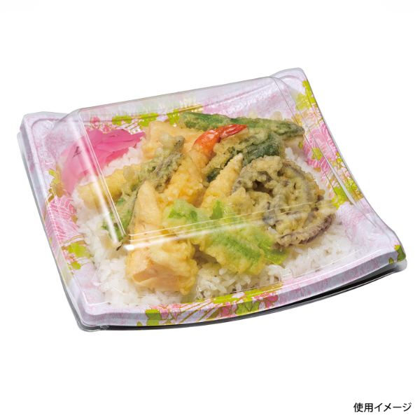 丼容器 リスパック バイオデリカ まな皿丼 40B K-りつピンク 本体
