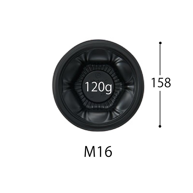 どんぶり容器 CT うつわめし M16 BK 身 中央化学