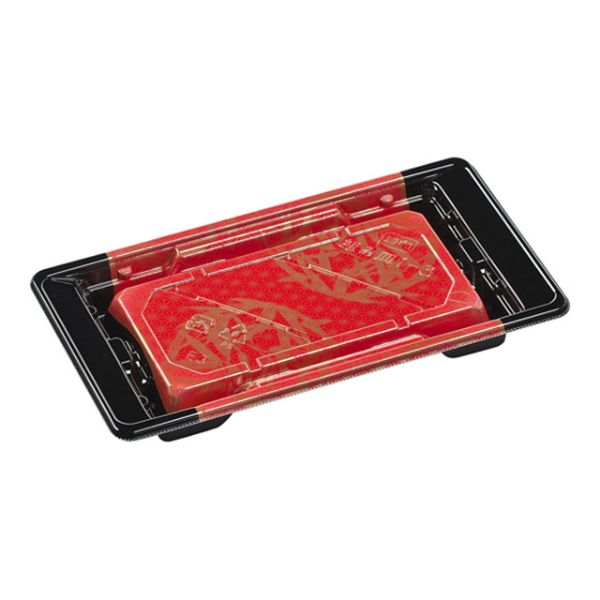 組み皿1-3 本体 輪笹赤