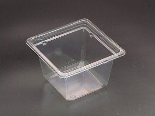 サラダ容器 クリーンカップ キューブ13-80B 本体 (E) リスパック