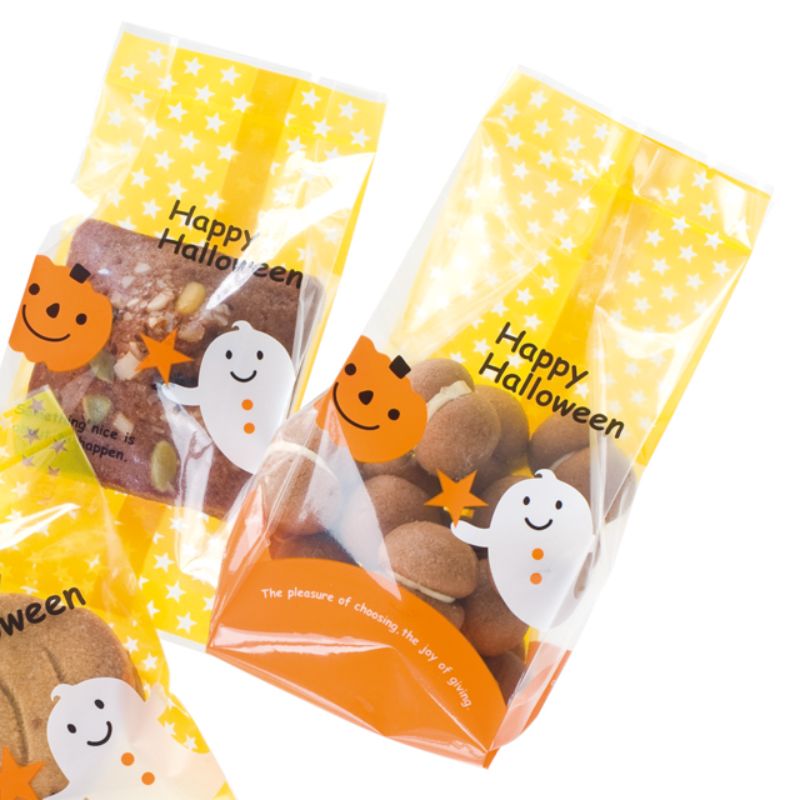 ヘッズ 脱酸素剤・乾燥剤対応(平袋) ハロウィンスイーツパック クリア-5(100枚)
