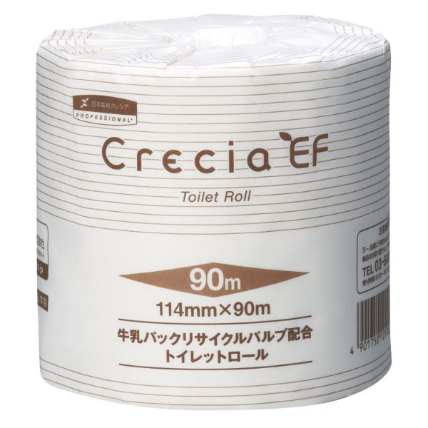 トイレットペーパー クレシアEFトイレットロール 90m シングル 日本製紙クレシア
