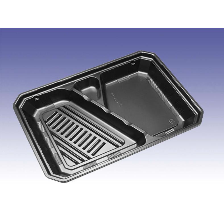 弁当容器 AB-170-2本体HI 黒 デンカポリマー