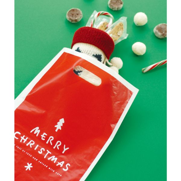 ポリ袋 シンプルクリスマス PEバッグ-3(100枚)