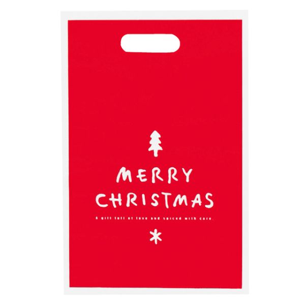 ポリ手提げ シンプルクリスマス PEバッグ-4(100枚) ヘッズ