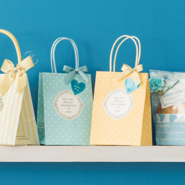 ホワイトデイシール ミニハートブルー(100枚) ヘッズ