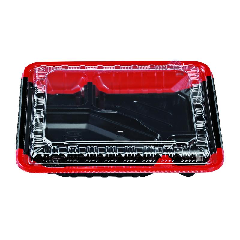 弁当容器 CK-2-1 フチ赤黒セット(エコOP) エフピコチューパ