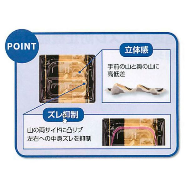 刺身容器 Sステージ30-20-1盛台 輪島金 エフピコ