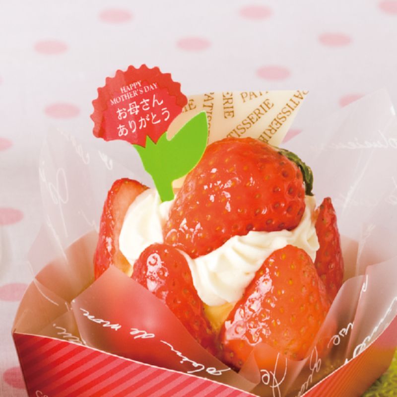 スウィーツ用品 母ノ日ケーキピック-2(100枚) ヘッズ