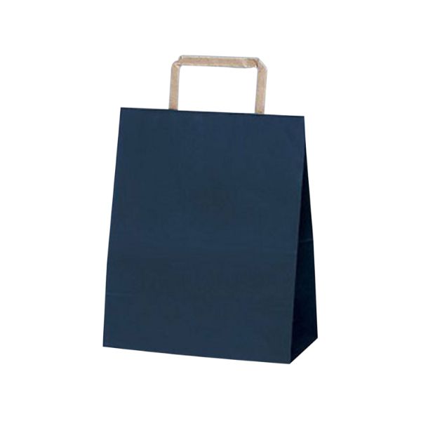 紙手提袋 SS-1 ブルー 平紐 福助工業