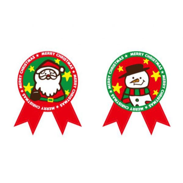 ラベル 4865 リボン型シール クリスマスファミリー ベルベ