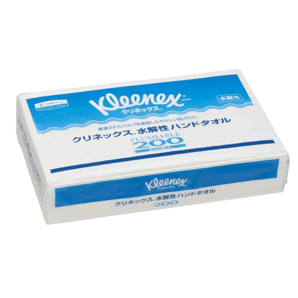 ペーパータオル クリネックス 水解性ハンドタオル200 日本製紙クレシア