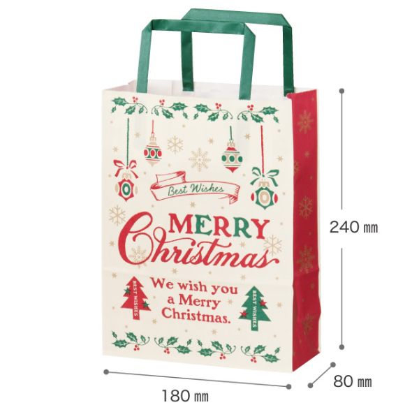 紙袋 クラシカルクリスマス ペーパーバッグ-4(50枚)