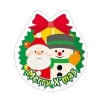 ラベル SP-427 Merry Xmas(サンタと雪だるま) 朋JSP