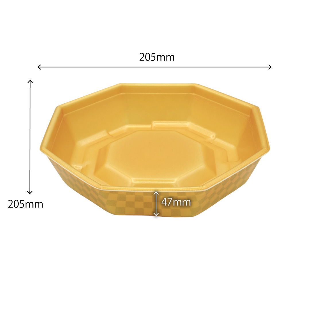 弁当容器 SU-八角20-47P(V) 本体 市松金 エフピコ