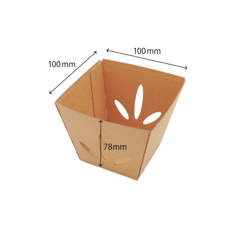 フルーツ容器 テーパーボックス 11-11 未晒 パックスタイル
