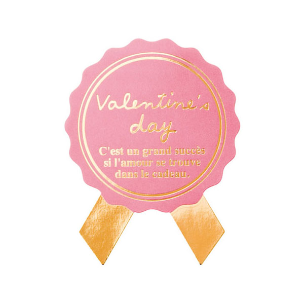 SV-18S バレンタインデイシール:リボン型ピンク(100枚) ヘッズ