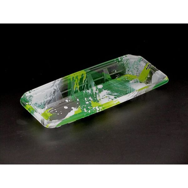 刺身容器 A-PET 流し盛 25-11B 海洋緑 リスパック