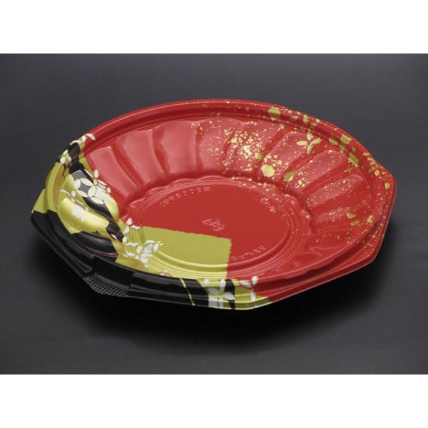丼容器 リスパック ハイクッカー このみ200B浅 K-めいび赤