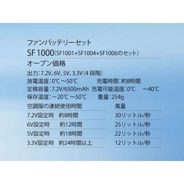 SF1000 ファンバッテリーセット サカノ繊維 テイクアウト容器の通販サイト【容器スタイル】