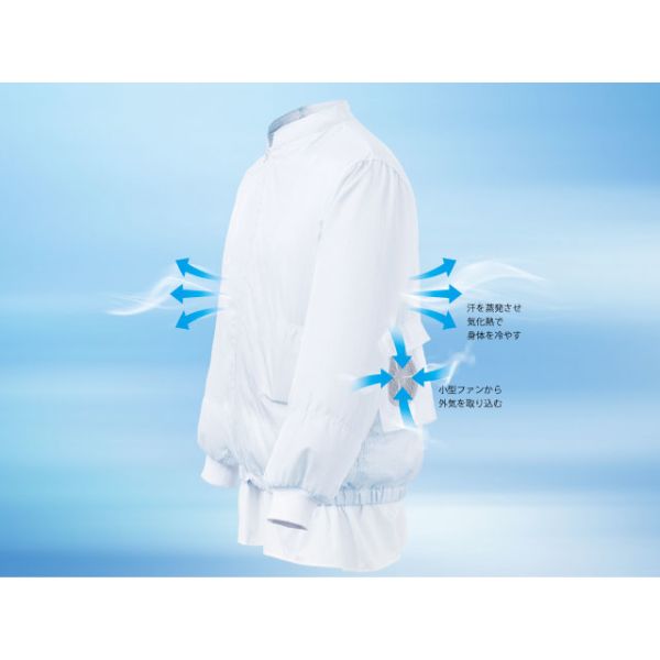 SG650 白い空調服 M サカノ繊維