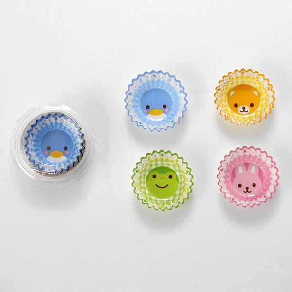 紙カップ どうぶつおかずケース6号(4柄アソート)40枚入 アートナップ