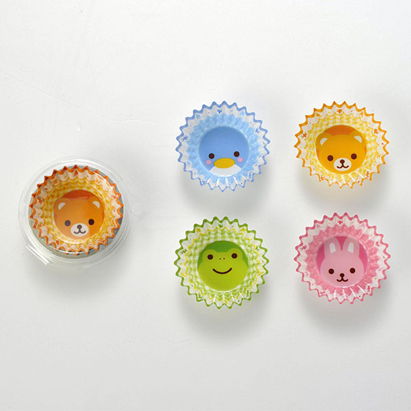 紙カップ どうぶつおかずケース8号(4柄アソート)30枚入 アートナップ