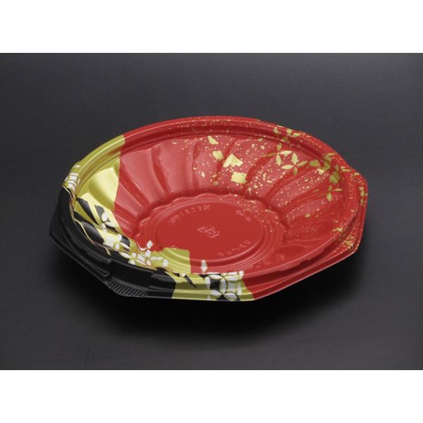丼容器 リスパック ハイクッカー このみ180B浅 K-めいび赤