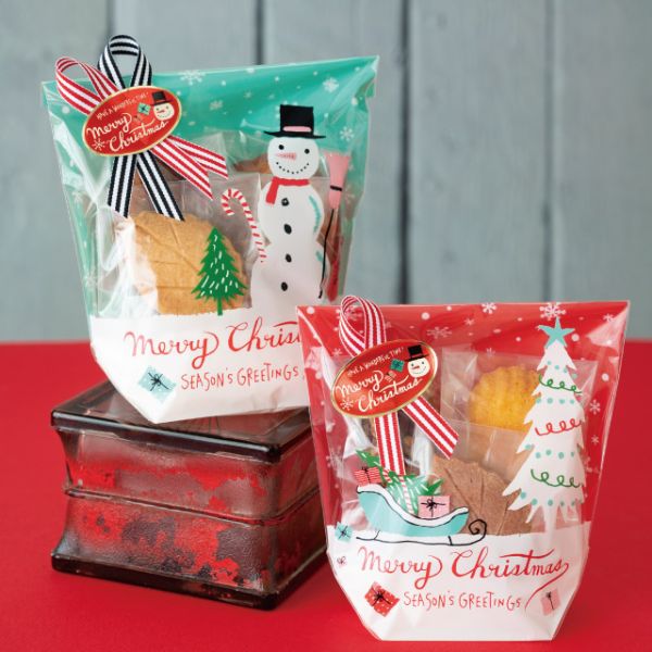 スタンド袋 クリスマスミントブルー OPPスタンドバッグ-2(50枚) ヘッズ