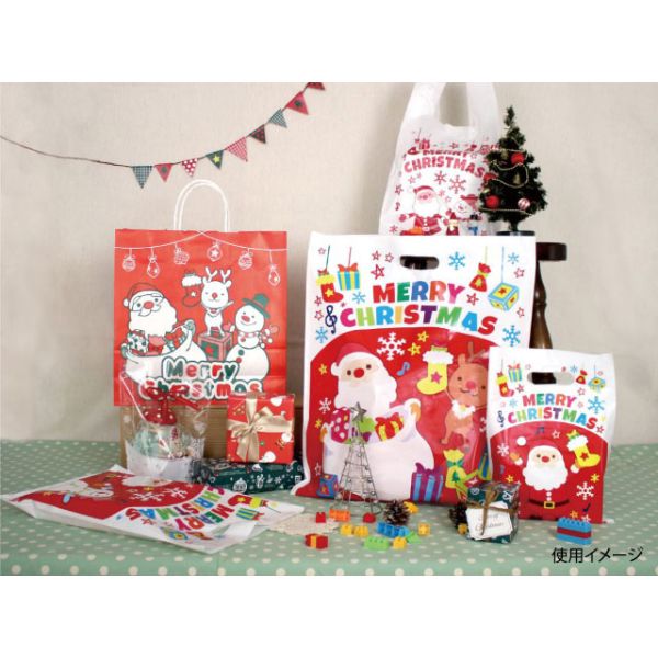 レジ袋 ベルベ 4494 レジ袋 クリスマスバスケット 25号