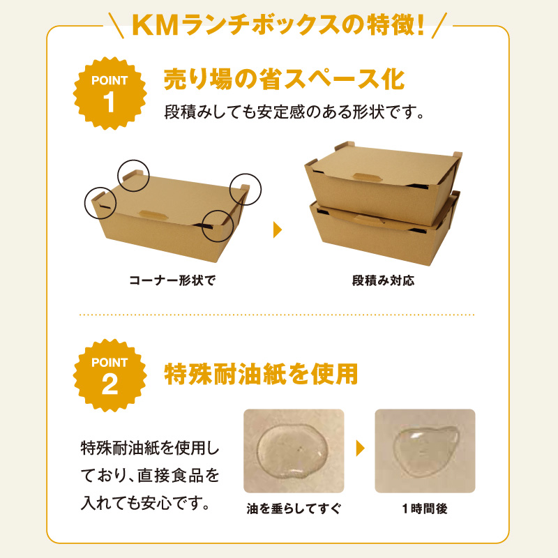 弁当容器 KMランチボックス 未晒 M パックスタイル