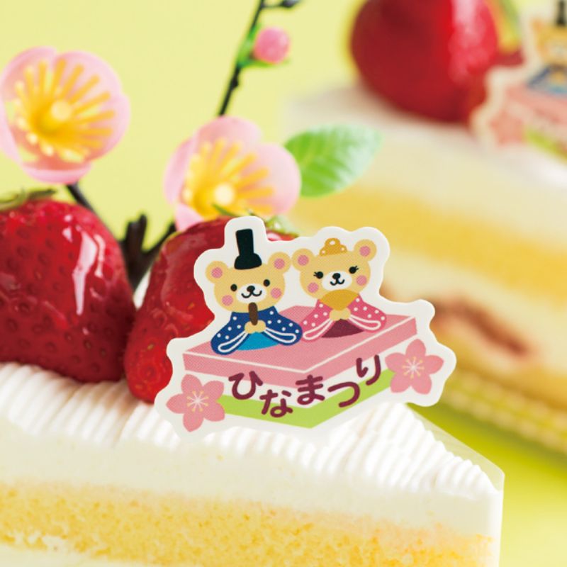 スウィーツ用品 ヒナマツリケーキピック-3(100枚) ヘッズ