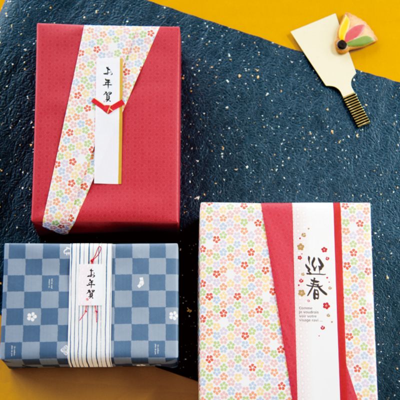 和風小花柄包装紙-1(50枚) ヘッズ
